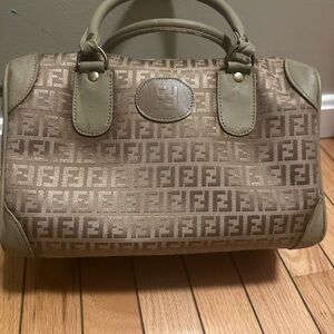 Fendi Tan Monogram Satchel